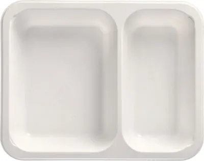 Produktbild von 50 Mikrowellenschalen, PP 2-geteilt 1205 ml 4,9 cm x 22,7 cm x 17,8 cm weiss