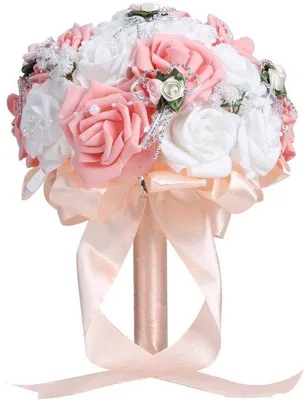 Produktbild von Famanu Brautstrauß Kunstblumen - Rosa - Hochzeitsaccessoires