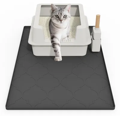Obrázok produktu pre Silikónová podložka pod misky pre mačky, rozmery 86 cm x 56 cm