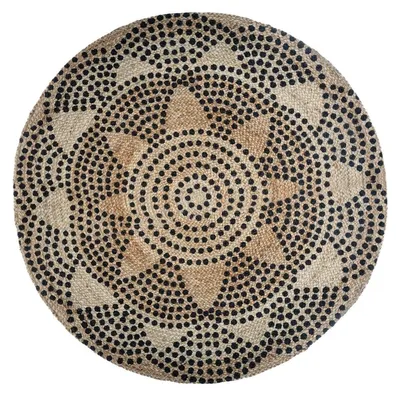 Obrázok produktu pre Okrúhly Jutový Koberec 120 Cm Wz√≥R 1