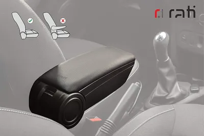 Immagine prodotto di Rati ArmsterOE1 BRACCIOLO CENTRALE adatto a DACIA Sandero/Logan 2017-2020 / Dokker 2015- I Bracciolo con vano portaoggetti, fissaggio allo schienale del sedile SENZA bracciolo originale
