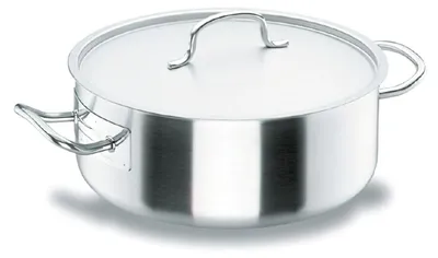 Kochtopf 28 cm, 6,8 L, Edelstahl, poliert, mit Deckel