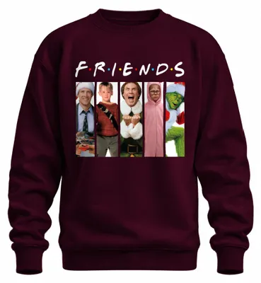 Imagen del producto de Suéter navideño uni, diseño "Kevin Alone at Home" (Mi Villano Favorito), color burdeos, talla XXL