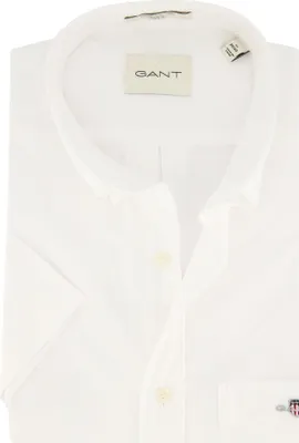 Image de Chemise décontractée Gant Regular Fit à manches courtes Blanc