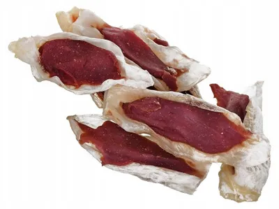 Zdjęcie produktu dla Naturalny przysmak dla psa PETITTO Ucho królicze nadziewane kaczką 500G