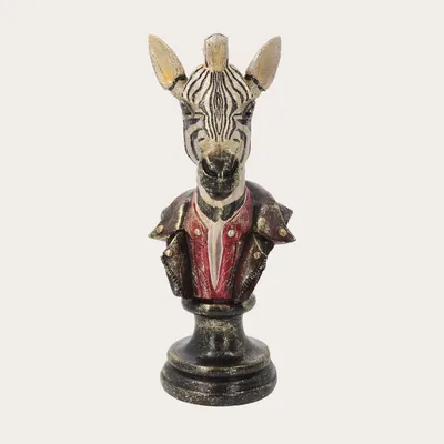 Immagine prodotto di KEYHOMESTORE | Busto di Zebra in Resina H. 56 cm