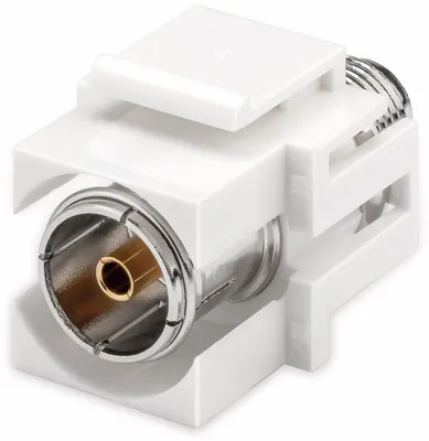 Produktbild von Keystone-Modul SAT/Antenne, bündige Montage 18,9 mm Breite, Koax-Buchse > F-Buchse