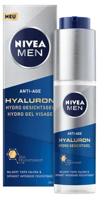Immagine prodotto di NIVEA MEN Anti-Age Hyaluron Hydro Gel Viso con Ialurone e Pro-Retinolo 50ml