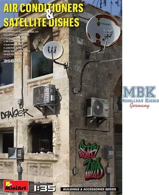 Productafbeelding van MiniArt 1:35 Klimaatinstallaties/Satellietinstallaties met accessoires. Plastic modelbouw