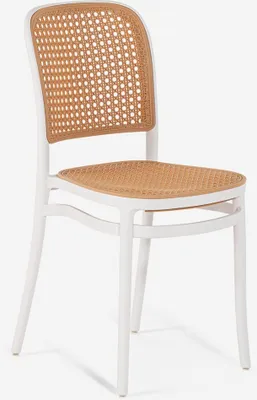 Image de Chaise de cuisine restaurant extérieur empilable classique Vihmin - Blanc