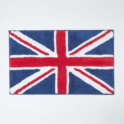 Produktbild von HOMESCAPES Badematte Union Jack 100% Baumwolle