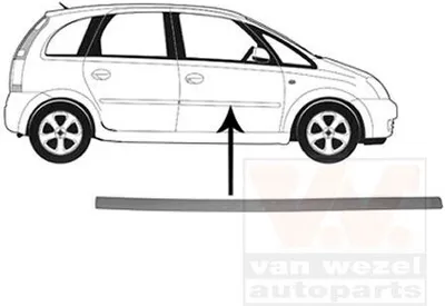 Produktbild von VAN WEZEL Zierleiste für die Tür Vorne Rechts Leiste für OPEL Meriva A (X03) 3781424