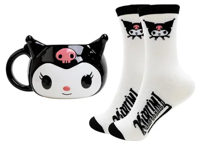 Produktbild von BlueSkyStudios Sanrio Tasse mit Socken Kuromi 3D