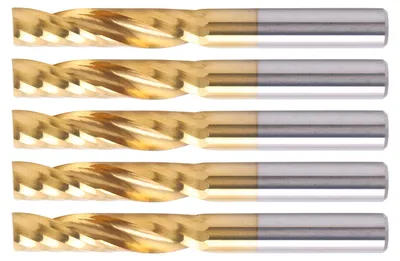 Obrázok produktu pre 5 kusov profesionálnych CNC fréz, kovové spirálové frézy, príslušenstvo k frézam, rozmer 6 x 28 mm, dĺžka 55 mm