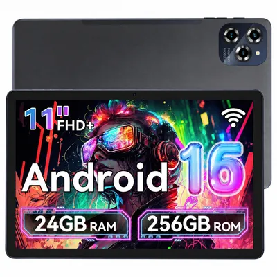 Obrázok produktu pre KINGRID W90 tablet s 4G LTE, 5G WIFI, 11-palcový FHD+ displej, Android 15, Gemini AI, 24GB+256GB, 4TB rozšíriteľný, 1080P, 16MP+8MP, 8000 mAh batéria