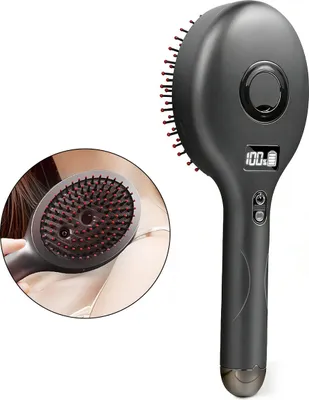 Produktbild von Elektrische 2-in-1 Sprühhaarbürste, LCD-Display, kabellos Type-C, trocken & nass verwendbar, leichte Reisebürste, Haarpflege & Styling, Geschenkidee