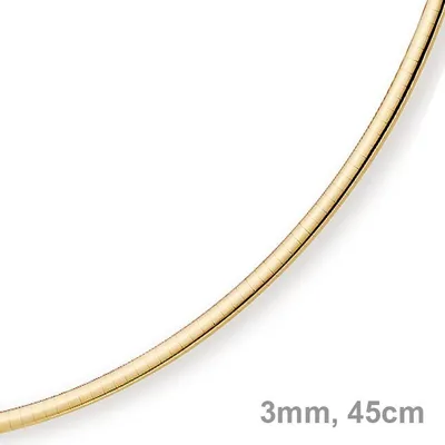 3mm-Halsreif-585-Gelbgold-45cm