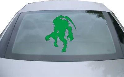 Produktbild von Indigos UG - Aufkleber Heckscheibe & Motorklappe DE2473 - grün - 600x499 mm - Ifrit - Auto Scheiben Fenster Heckklappe Tuning Racing JDM - Die cut