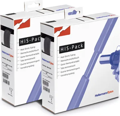 Image de HellermannTyton Gaine thermorétractable HISPACK2.4/1.2POXBK 300-30240