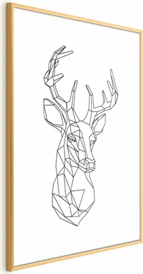 Produktbild von Posterpapier Poster - Geometric Deer 60x90 cm Tiere n-A-0784-ao-a