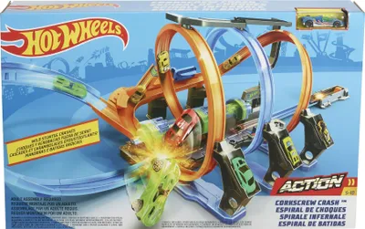 Produktbild von Hot Wheels Korkenzieher-Crash Trackset
