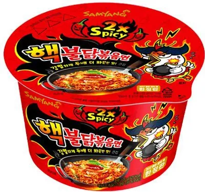 Produktbild von Samyang | Buldak Ramyun 2x Spicy - 105g - Hähnchen Geschmack - 2x Scharf - Koreanische Nudeln - Instantgericht