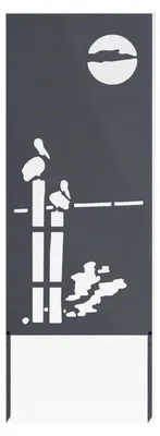 Produktbild von Metallschild für den Garten, Dekoschild, Gartendekoration, Anthrazit, 50 x 140 cm