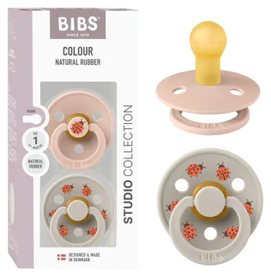 Produktbild von Bibs STUDIO, Klassischer Babyschnuller, Rund, Latex, Junge/Mädchen