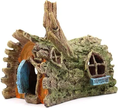 Produktbild von Aquarium Dekoration - 15x11,5x13,5cm Harts Grot Haus, Versteck für kleine Fische, Garnelen und Schnecken