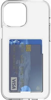 Produktbild von BigBen Connected, Apple iPhone 14 Pro Max Hybrid-Hülle mit integriertem Kartenhalter, Transparent