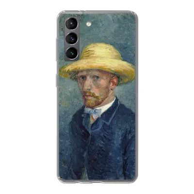 Produktbild von MuchoWow® Handyhülle Schutzhülle Hülle für Samsung Galaxy S21 Selbstbildnis mit Hut - Vincent van Gogh Silikon Softcase Handy Hülle - Softcase