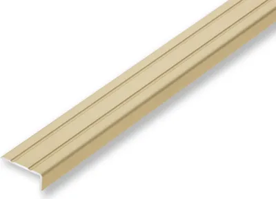 Produktbild von (7,49EUR/m) 25 x 10 x 800 mm Treppenwinkel sand selbstklebend Treppenkantenprofil Treppenkante Kantenschutz