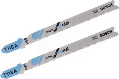 Produktbild von 2 Stk. Bosch  Metal Stichsägeblatt T 118 A HSS