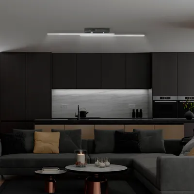 Produktbild von MeLiTec LED Deckenlampe D128, Wandlampe, RGB Farbwechsel, App & Fernbedienung, Alexa & Google Steuerung, dimmbar, moderne Smart Home Lampe, CCT Steuerung