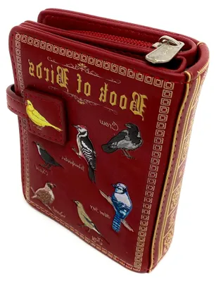 Produktbild von Shagwear Book of Birds Geldbörse mit Reißverschluss, klein, Rot