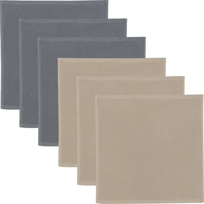 Produktbild von Erwin Müller Spültuch 2-farbig 6er-Pack grau/beige 25x25 cm