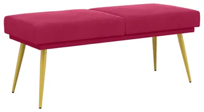 Immagine prodotto di Panchina a due posti vidaXL, rosso vino, 120 x 45 x 46 cm, in velluto
