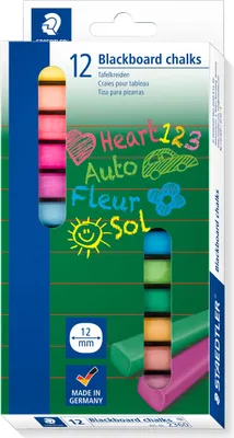 Productafbeelding van 2360 Schoolbordkrijt – 12 kleuren, 12 mm