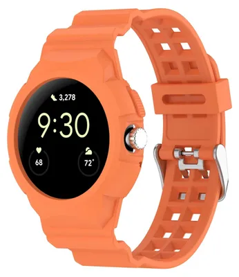 Produktbild von Für Google Pixel Watch 3 41mm / 2 / 1 Silikon Uhrenarmband mit integriertem Gehäuse Smart Watch