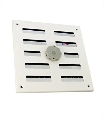 Produktbild von Lüftungsgitter LG 1616 SW Schiebegitter Alu Weiß 155 x155mm Zuluft Abluftgitter