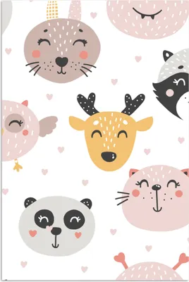 Produktbild von MuchoWow® Poster Katze - Tiere - Muster - Jungen - Mädchen - Baby - Kind 40x60 cm - Plakate für die Wand - Poster Babyzimmer