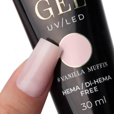 Produktbild von Acrylgel Polygel Aufbaugel für Extensions AcrylGel Molly Nails HEMA/Di-HEMA Free Vanilla Muffin 30 ml