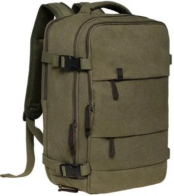 Immagine prodotto di Borsa in tela per laptop da 15,6 pollici, impermeabile, borsa da viaggio per weekend fuori porta, verde, 40 L