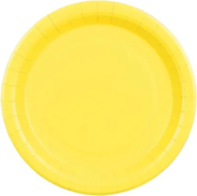 Zdjęcie produktu dla Talerze papierowe 18 cm, zestaw 6 sztuk, kolor żółty