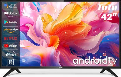 Produktbild von TuTu 42 Zoll (106 cm) Full HD Android TV mit Wifi, APP Store, Triple Tuner, Bluetooth, USB, HDMI und integriertem Chromecast (TUS42FD1A)