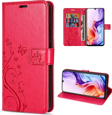 Produktbild von Hülle für ZTE Blade V70 Max Handy Tasche Handyhülle Hülle Schutzhülle Klapphülle in Rot