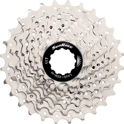 Image de Cassette 10 vitesses, métallique 11-32, 11-12-13-15-17-19-21-24-28-32, SunRace, CSRS1 TAU-BOX M