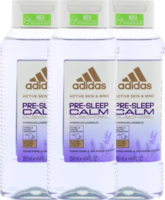 Produktbild von 3 x adidas Pre-Sleep Calm Duschgel mit ätherischem Lavendelöl & beruhigendem Duft je 250ml