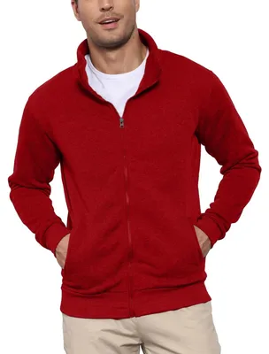 Imagen del producto de Sudadera para hombre sin capucha - Chaqueta deportiva ligera con cremallera