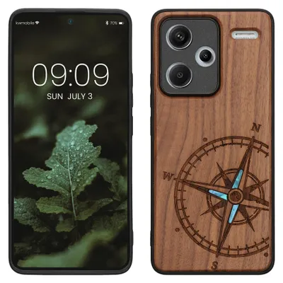 Produktbild von kwmobile Handyhülle für Xiaomi Redmi Note 13 Pro+ 5G / Redmi Note 13 Pro Plus 5G Hülle Holz - Case mit TPU Bumper - Stoßfestes Hardcase - Schutzhülle